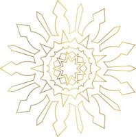 Royal mandala pattern with golden gradient vector