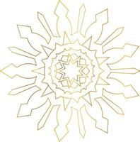 Royal mandala pattern with golden gradient vector