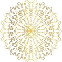 Royal mandala pattern with golden gradient vector