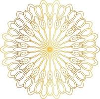 Royal mandala pattern with golden gradient vector