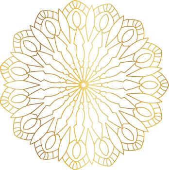 Royal Mandala design with golden gradient, background, pattern vector