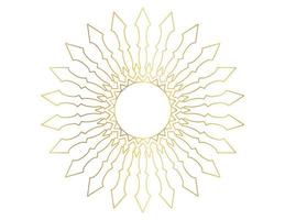 Mandala art with golden gradient and pattern vector