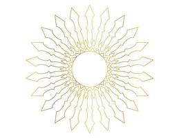 Mandala art with golden gradient and pattern vector