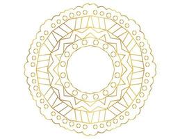 Mandala art with golden gradient and pattern vector