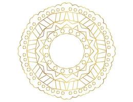 Mandala art with golden gradient and pattern vector