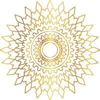 Mandala art with golden gradient and royal design vector