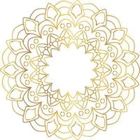 Mandala art with golden gradient and royal design vector