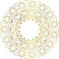 Mandala art with golden gradient and royal design vector