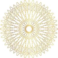 Royal mandala pattern with golden gradient vector