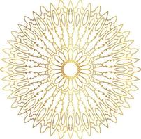 Royal mandala pattern with golden gradient vector