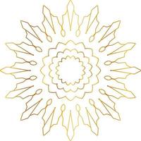 Royal mandala pattern with golden gradient vector