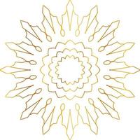 Royal mandala pattern with golden gradient vector