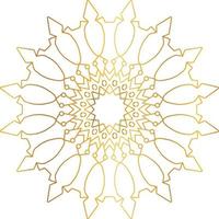 Royal mandala pattern with golden gradient vector