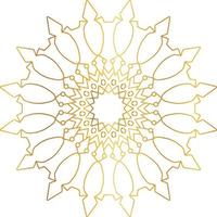 Royal mandala pattern with golden gradient vector