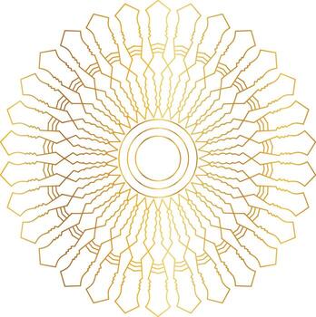 diseño de mandala real con degradado dorado, fondo, patrón vector