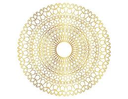 Mandala art with golden gradient and pattern vector