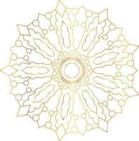 Mandala art with golden gradient and royal design vector