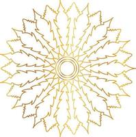 Mandala art with golden gradient and royal design vector