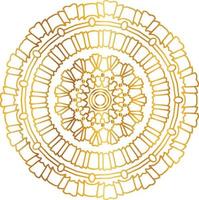 Mandala art with golden gradient and royal design vector