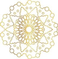 Mandala art with golden gradient and royal design vector