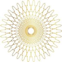 Mandala art with golden gradient and royal design vector