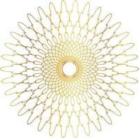 Mandala art with golden gradient and royal design vector