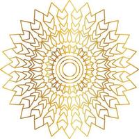 Mandala art with golden gradient and royal design vector