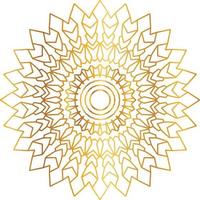 Mandala art with golden gradient and royal design vector