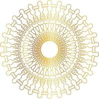 Mandala art with golden gradient and royal design vector