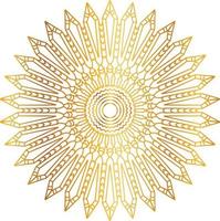 arte mandala con degradado dorado y diseño real vector