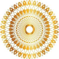 Mandala art with golden gradient and royal design vector