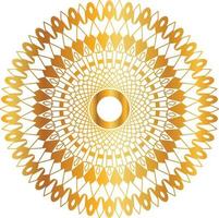 arte mandala con degradado dorado y diseño real vector