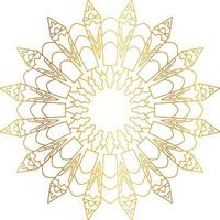 Royal mandala pattern with golden gradient vector