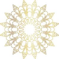 Royal mandala pattern with golden gradient vector