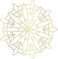Royal mandala pattern with golden gradient vector