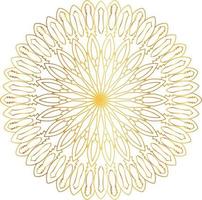 Royal mandala pattern with golden gradient vector