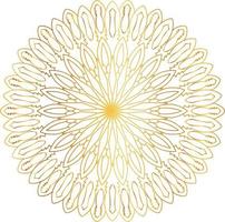 Royal mandala pattern with golden gradient vector