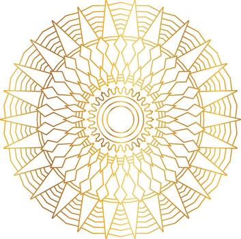 Royal Mandala design with golden gradient, background, pattern vector