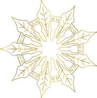 Mandala art with golden gradient and pattern vector