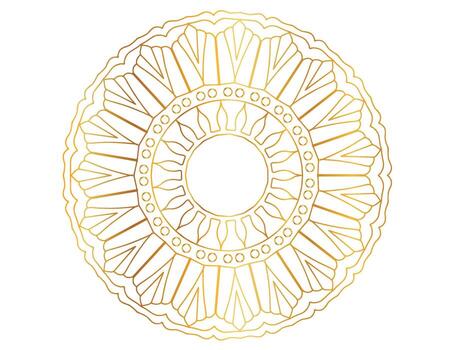 arte mandala con degradado dorado y patrón vector