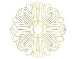 Mandala art with golden gradient and pattern vector