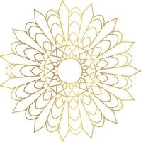 Mandala art with golden gradient and royal design vector