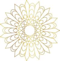 Mandala art with golden gradient and royal design vector