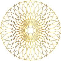 Mandala art with golden gradient and royal design vector