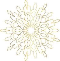 Royal mandala pattern with golden gradient vector