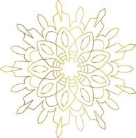 Royal mandala pattern with golden gradient vector