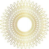 Royal mandala pattern with golden gradient vector