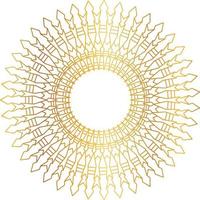 Royal mandala pattern with golden gradient vector