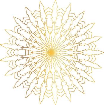 Royal Mandala design with golden gradient, background, pattern vector