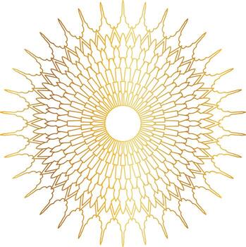 diseño de mandala real con degradado dorado, fondo, patrón vector